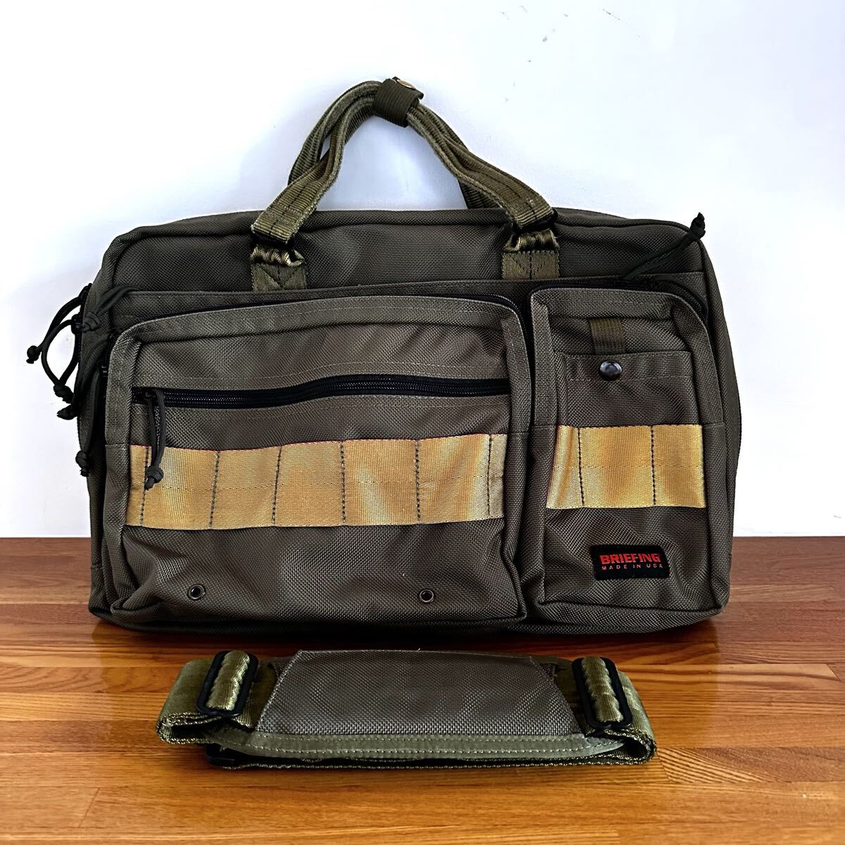 希少 ブリーフィング B4ライナー 廃盤カラー モス USA製 エイジング良好拍卖