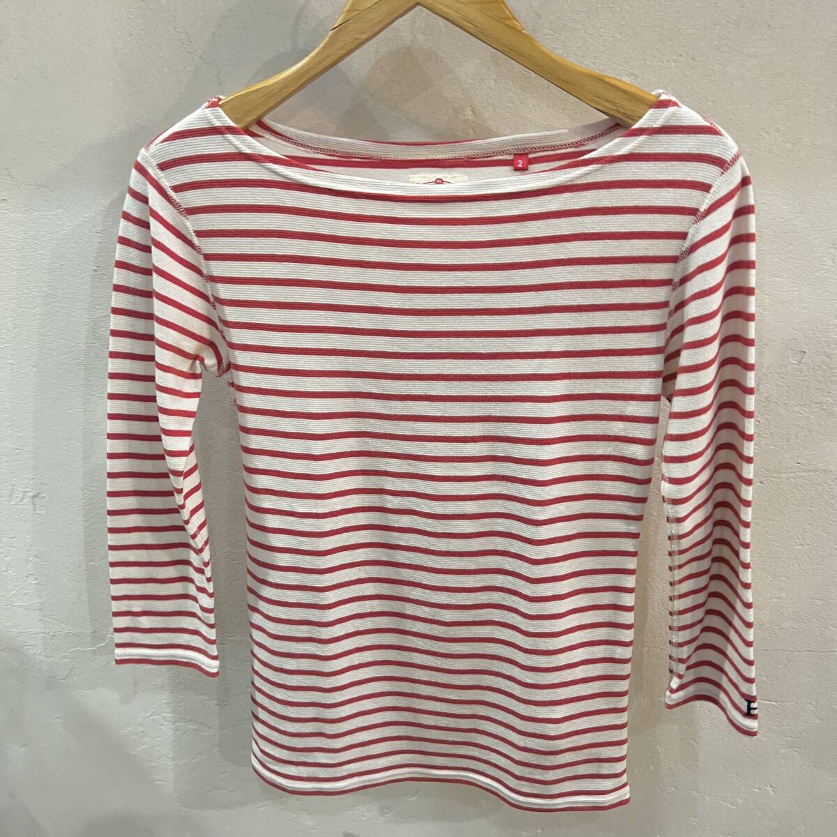 HOLLYWOOD RANCH MARKET/ハリウッドランチマーケット フライスTシャツ ボーダーT 七分袖 M程度 レディース ② used拍卖