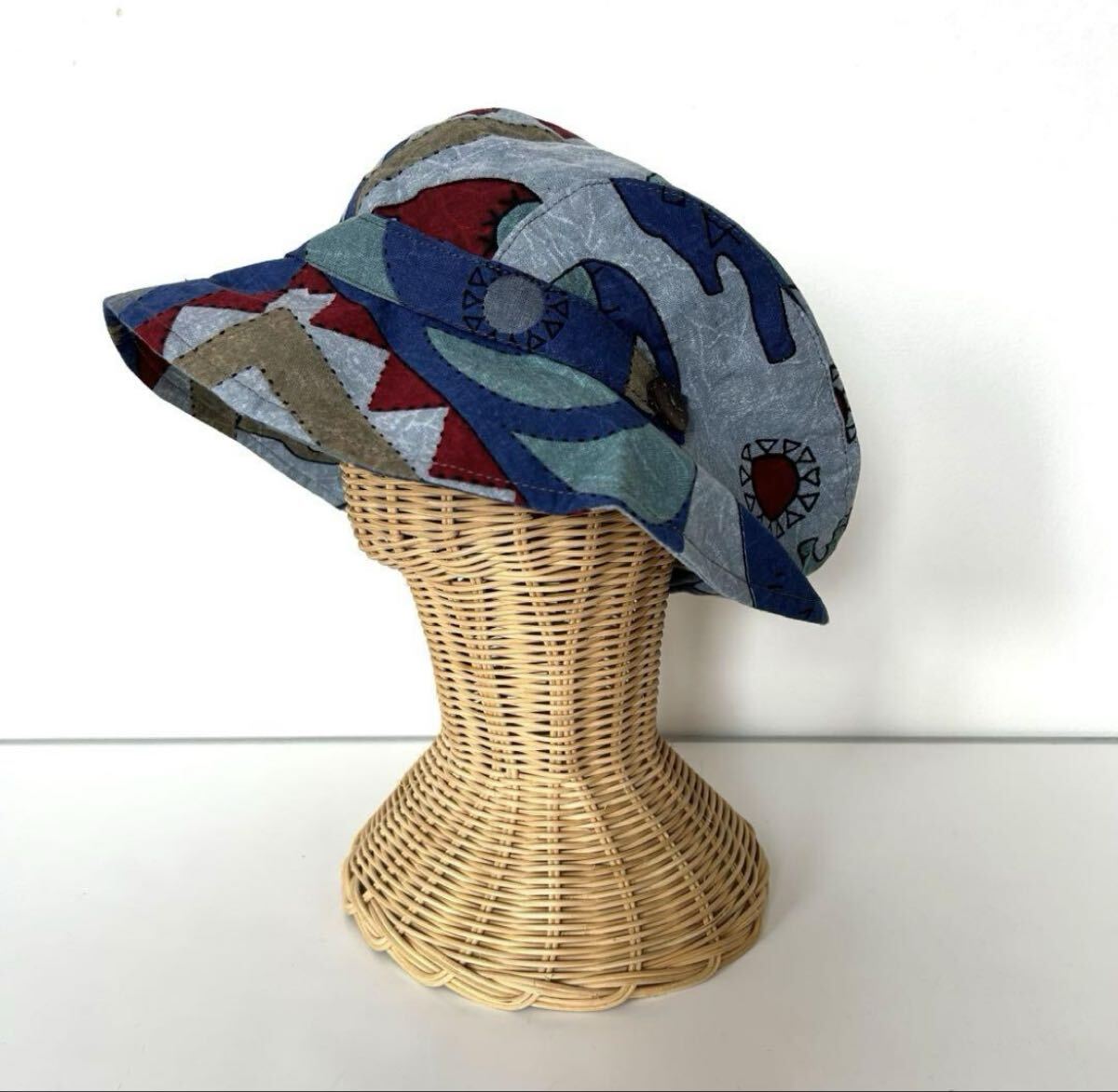 ★送料無料★新品 帽子 ハンドメイド ハット キャスケット アフリカン エスニック ①拍卖