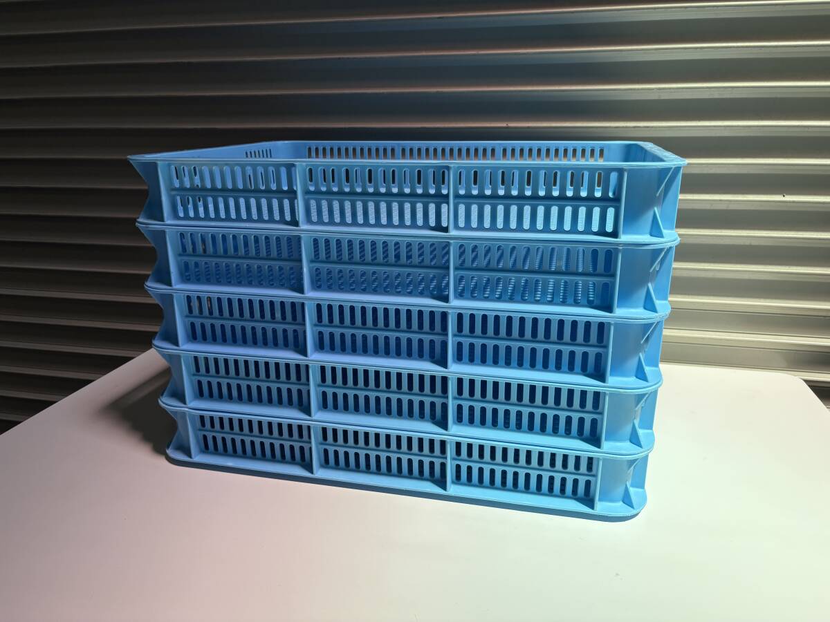 K-900★リスのプラスチック★コンテナー ボックス リステナー MB-8 網目ボックス 5点セット 中古品拍卖