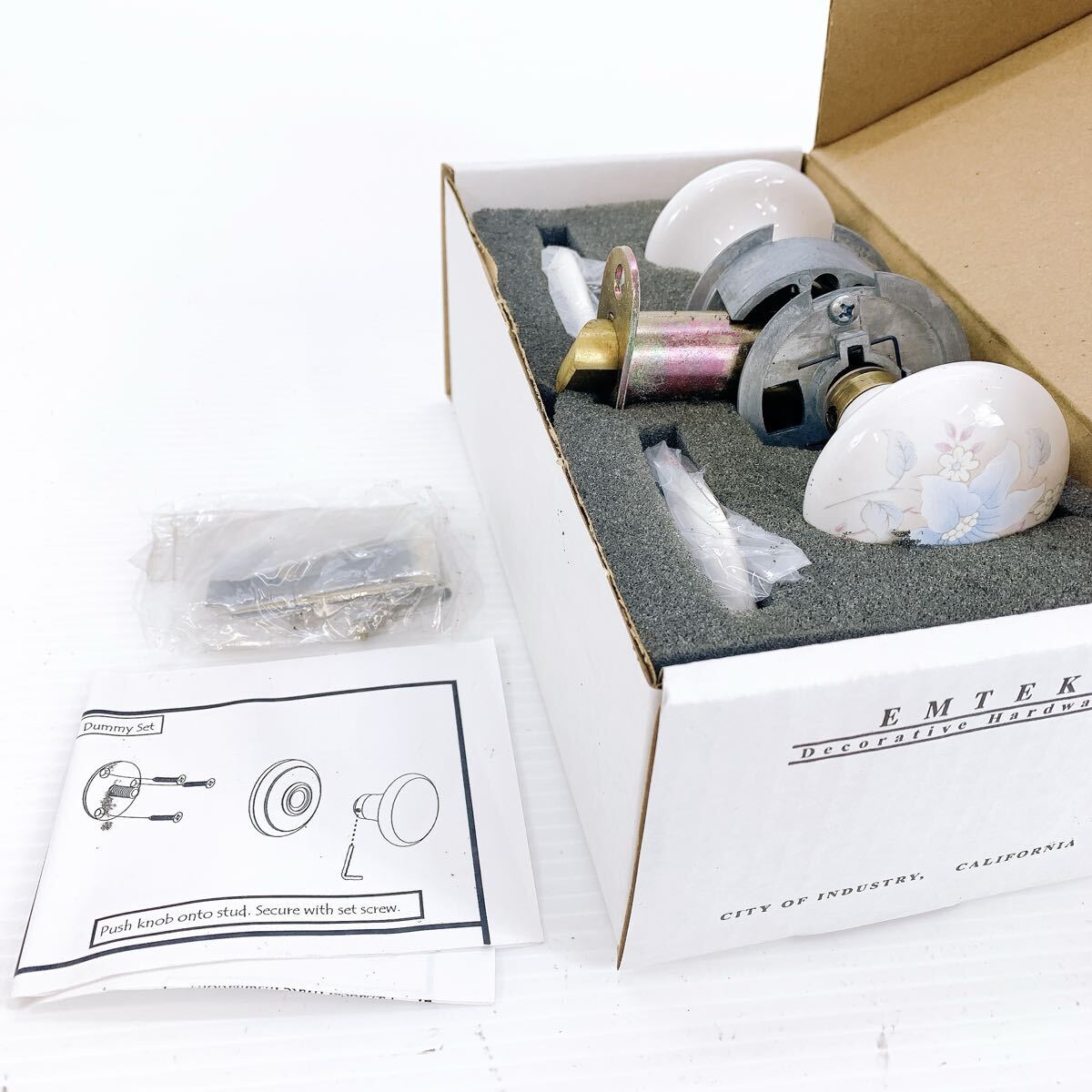 EMTEK エムテック ドアノブ COURTNEY ドアハンドル 装飾用金具 装飾用 金具 金物 ハンドル アンティーク ガラス 陶器拍卖