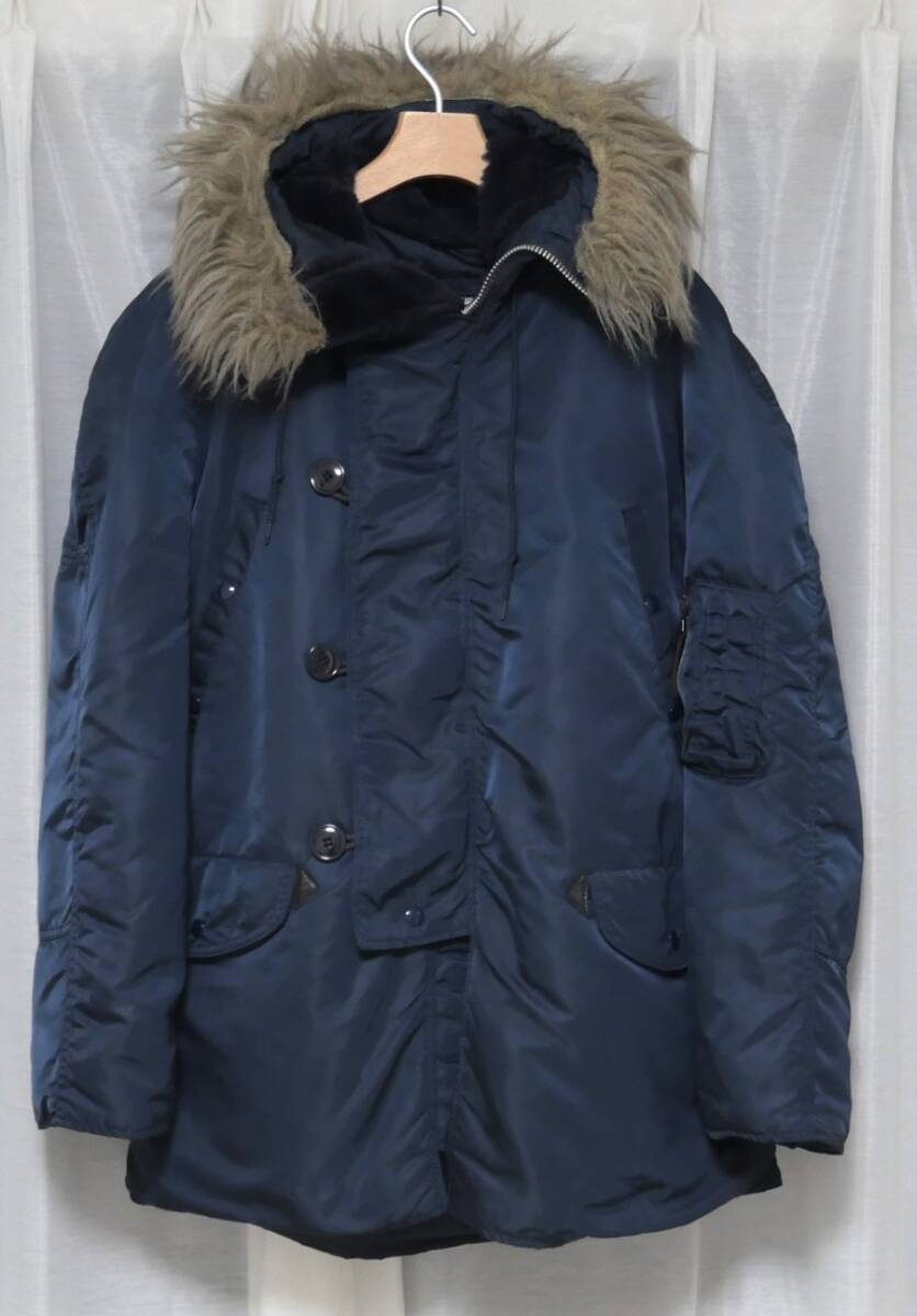 90s USA製 ALPHA N-3B 紺 M ビンテージ アルファ N3B アメリカ製 ネイビー拍卖