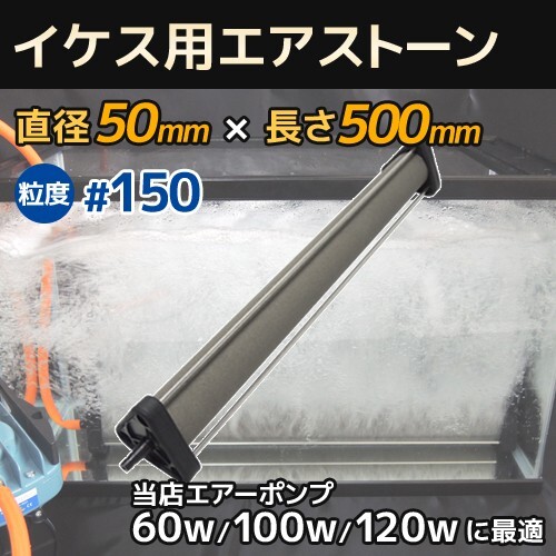 いぶきエアストーン セラミック製 直径50×500 粒度#150 微粒泡 いけす 活魚 水槽 エアーポンプ用拍卖