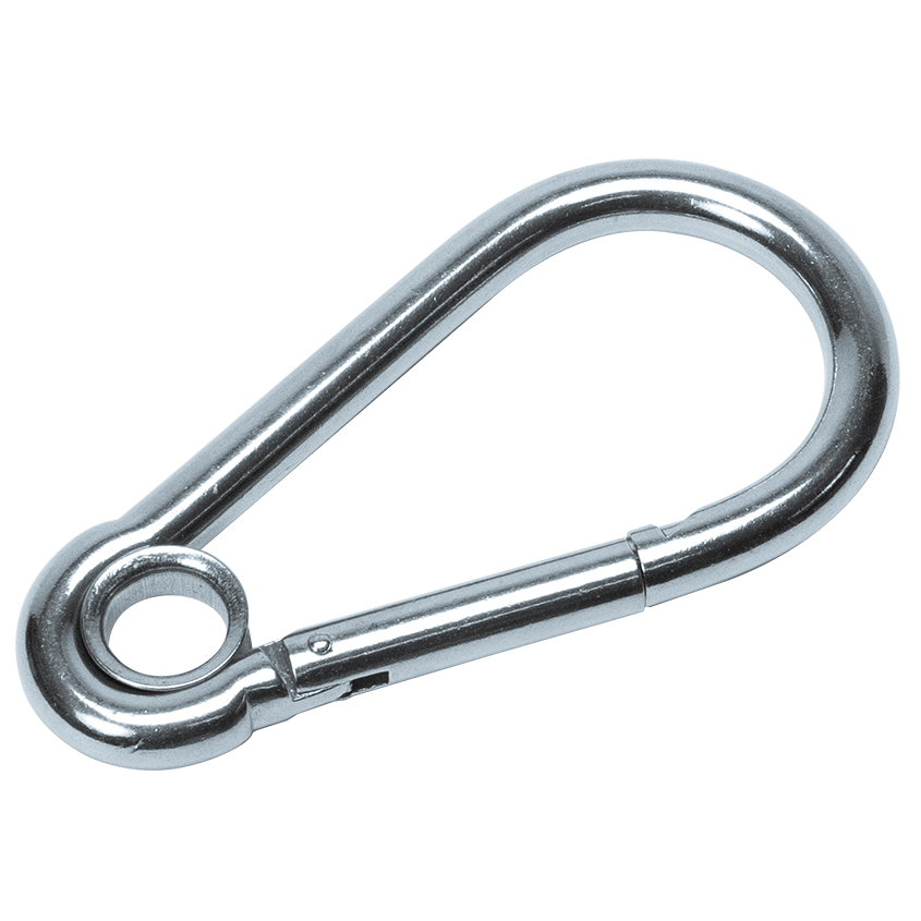 sus316ステンレス スナップフック リング付き 160mm φ13mm リング径22mm スプリングフック Lサイズ 16mmロープに最適 船 ボート 係留 金具拍卖