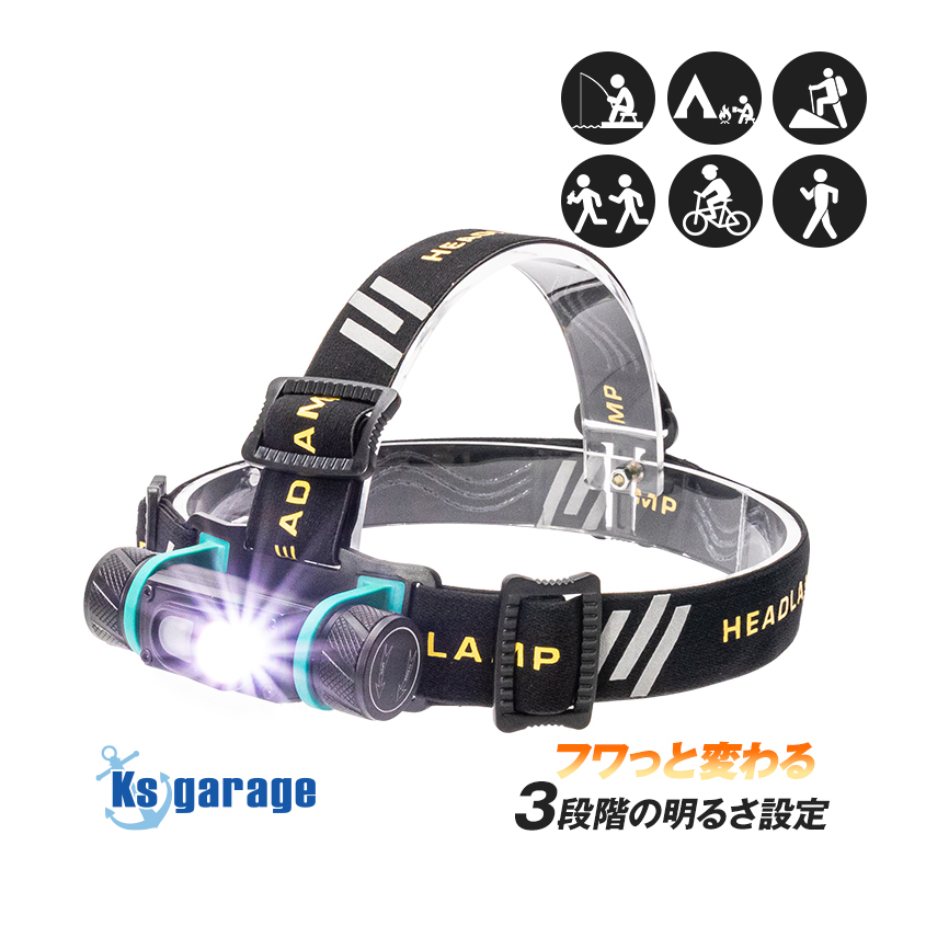 ヘッドライト LED 充電式 18650 リチウム電池 (別売り) 釣り ライト キャンプ アウトドア ヘッドランプ 登山 トレッキング 首掛け 懐中電灯拍卖