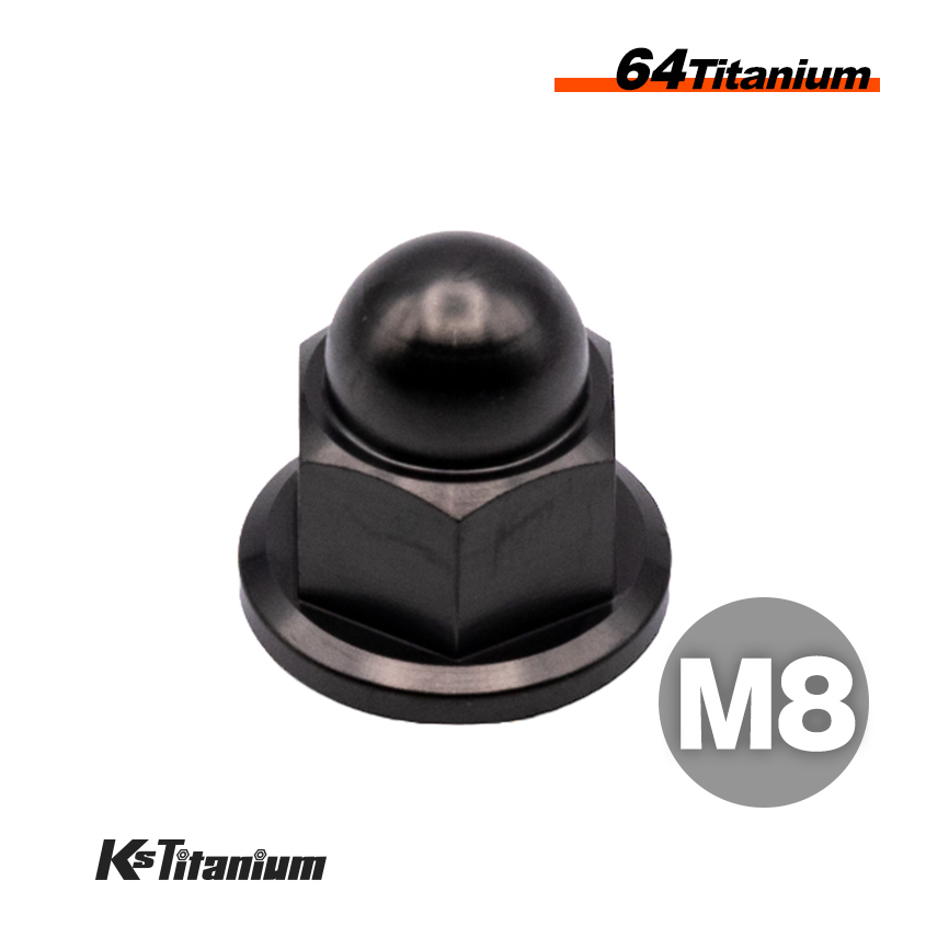 チタンナット M8 P1.25 ブラック 1個売り 64チタン 袋ナット フランジキャップナット バイク レストア パーツ拍卖