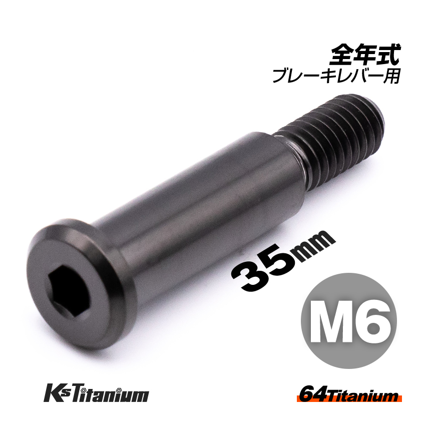 64チタン製 ホンダ系 ブレーキレバー ピポットボルト M6×35 P1.0 ブラック ホンダ NSR250R 全年式 CBR650R RH03 等 レストア カスタム拍卖