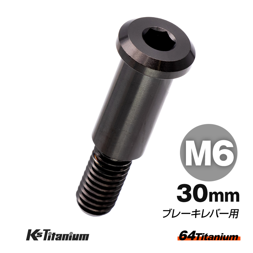 64チタン製 ブレーキレバー ピポットボルト M6×30 ブラック ホンダ CBR250RR MC51 NSR50 NSF100 等 チタンボルト拍卖