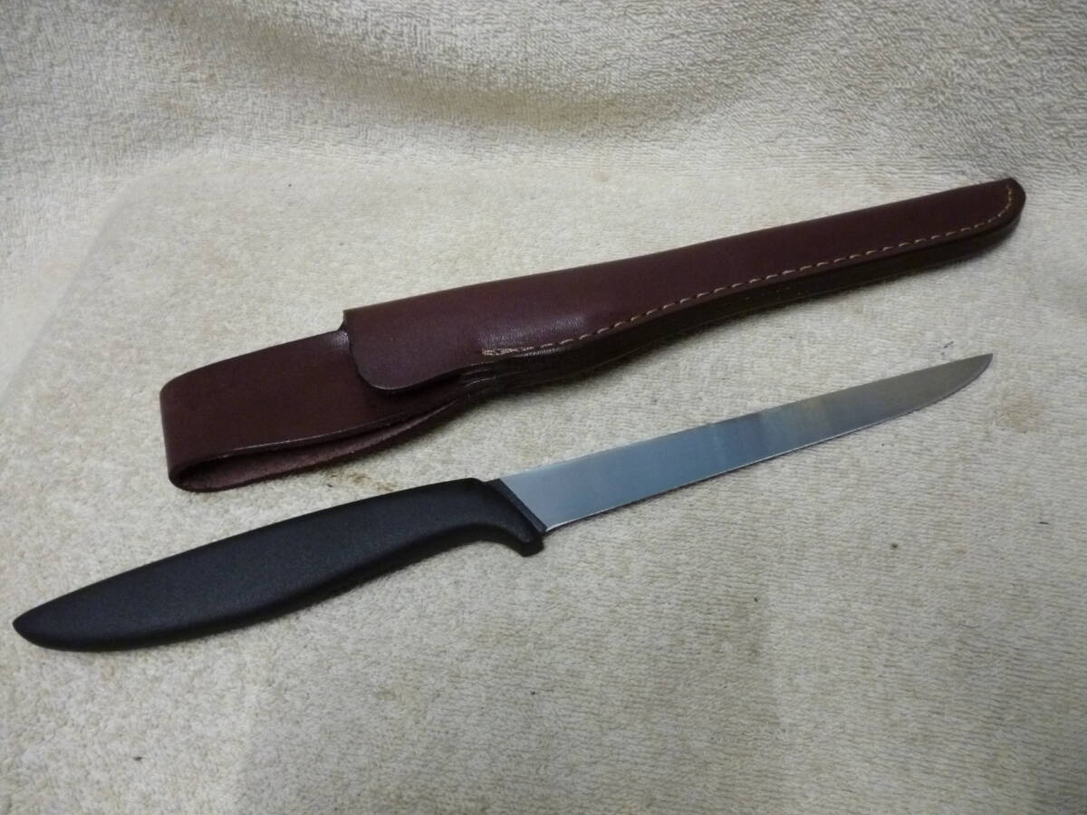 ◇3中古 良品 GERBER ガーバー MUSKIE アウトドア サバイバルナイフ 革シース付き キャンプ ハンティング拍卖