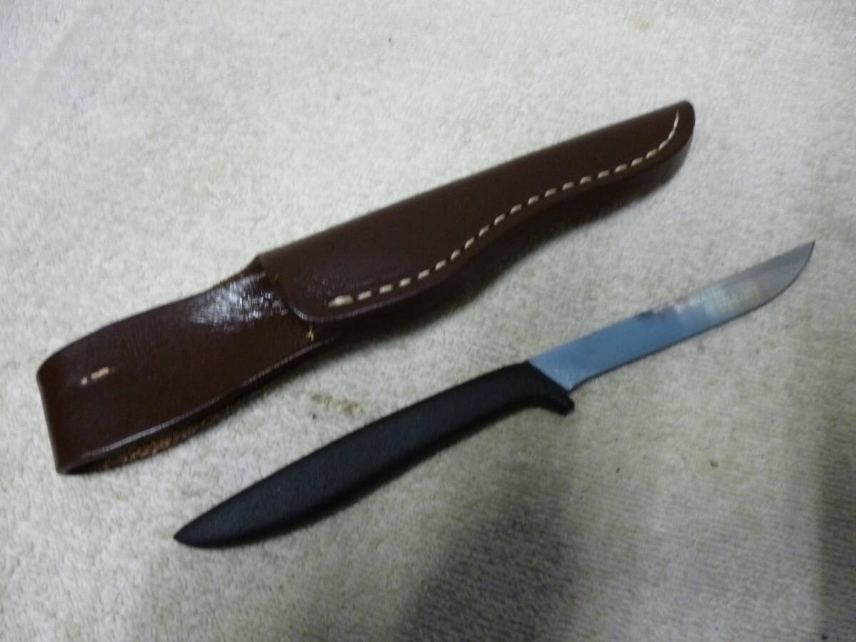 ◇7中古 良品 GERBER ガーバー PIXIE アウトドア サバイバルナイフ 革シース付き キャンプ ハンティング拍卖