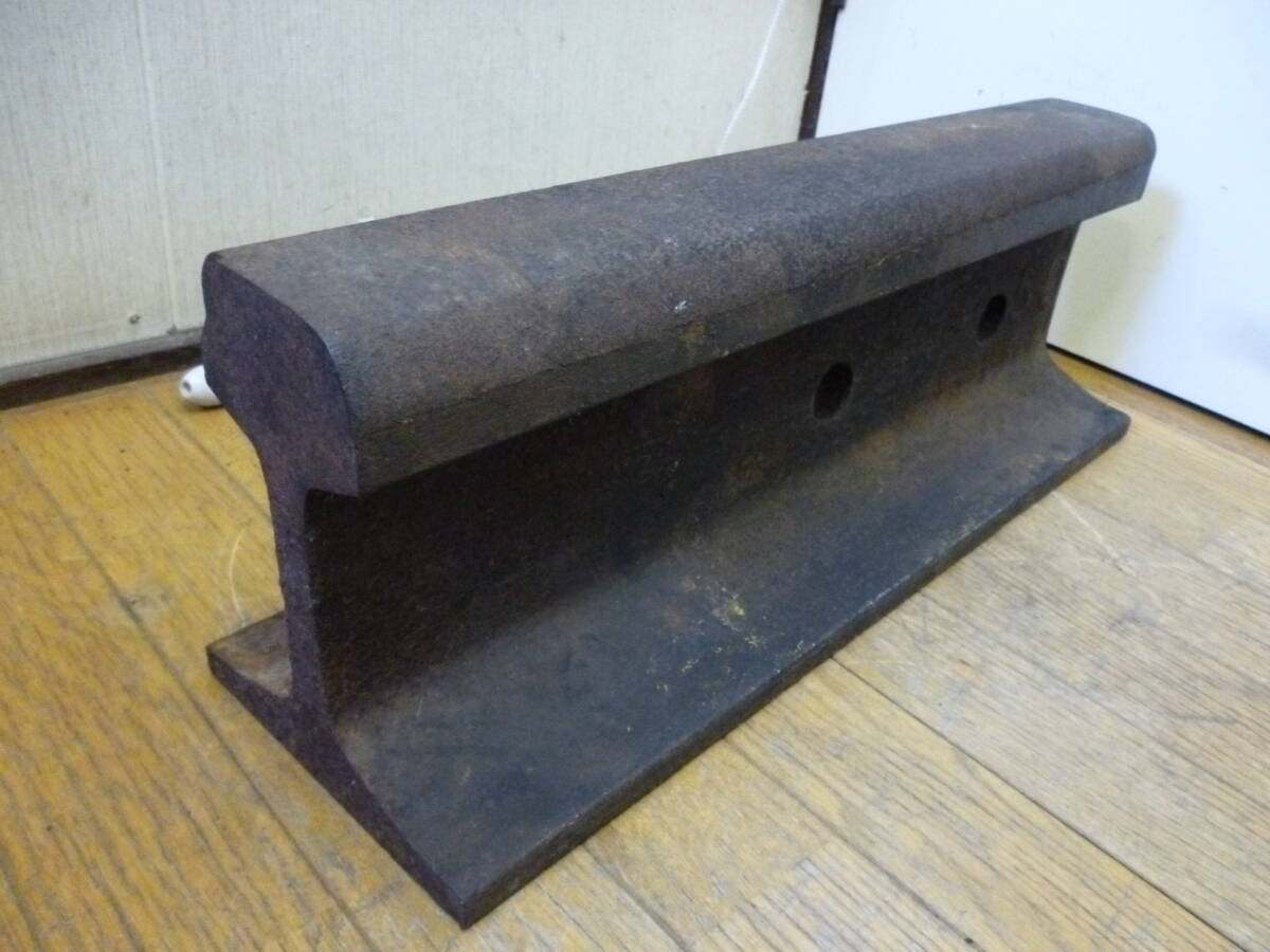 ◇鉄道レール 金床 アンビル レール 作業台 叩き台 長さ 約430mm 約21kg 検索 作業小屋 ガレージ 納屋 アンティーク 工具 道具拍卖