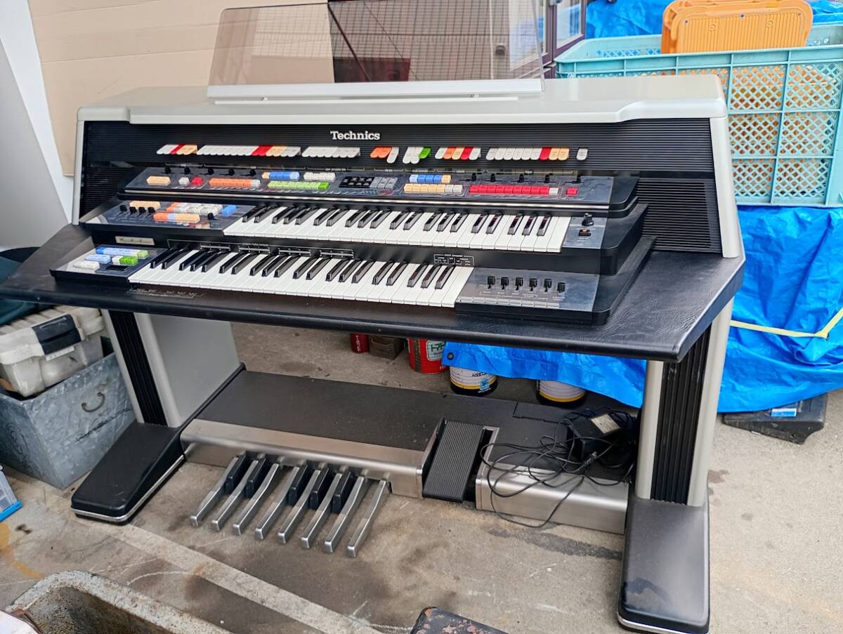 〇【引取限定】テクニクス 電子オルガン テクニトーン SX-U90P 通電確認済みジャンク品/別体スピーカ2本付属 /テクニトーン/イス付属/PRO90拍卖