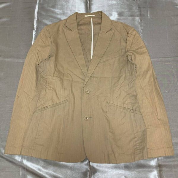 ofuon オフオン★サイズ46/メンズ★麻/コットン/テーラードジャケット★ベージュ★▽1-657拍卖