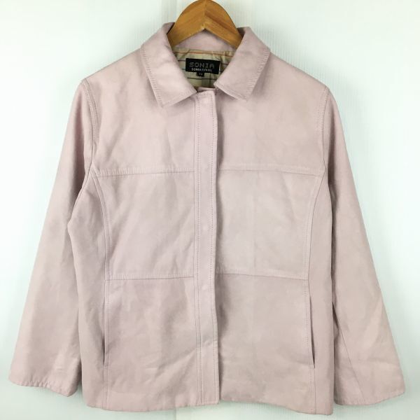 SONIA RIKIEL/ソニアリキエル フェイクレザーブルゾン サイズ46 ピンク オンワード樫山 管NO.A22-3拍卖