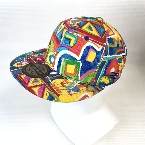 ケービーエトス KB ETHOS★幾何学柄/ベースボールキャップ【サイズS-M/マルチカラー】cap◆CB91拍卖