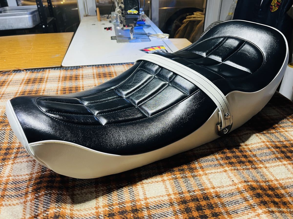 即決艶白黒シャチカラーZ1Z2ダブルアンコ抜きシート純正パターンゲルザブ加工拍卖