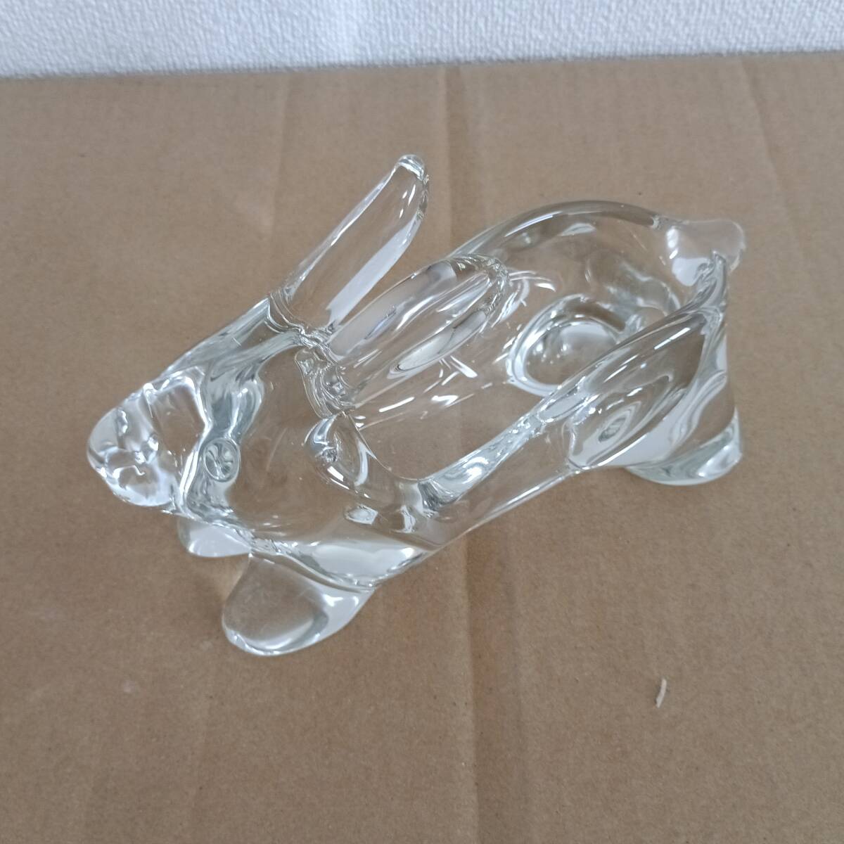 【ササキクリスタル】 ウサギの置物 小物入れ 新品未使用拍卖