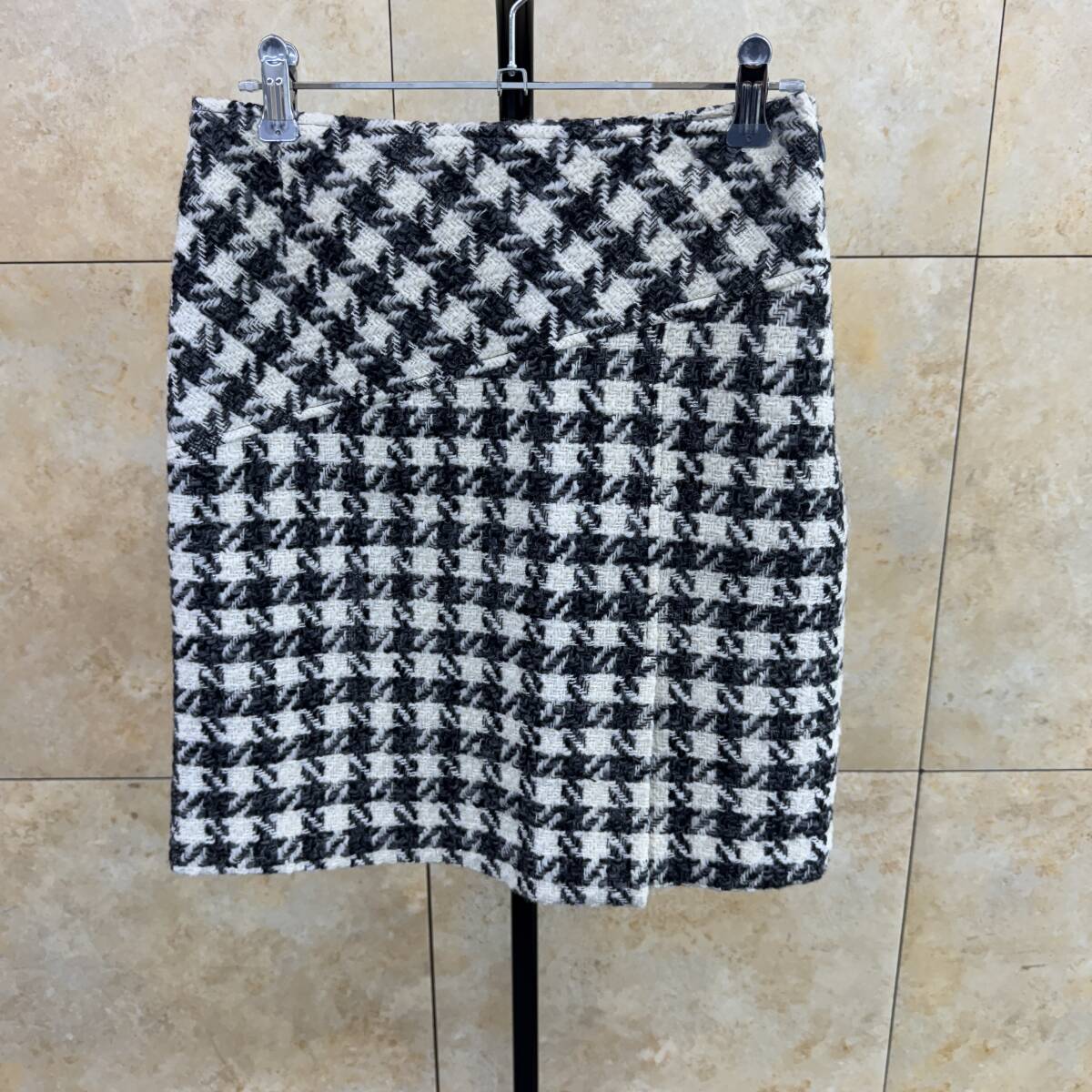 【新品】Rue de B 千鳥格子スカート 冬物 スリット拍卖