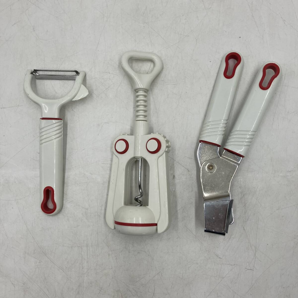 【現状品】キッチンツール 3点セット キッチン用品 栓抜き にんにくつぶし ピューラー 台所備品拍卖