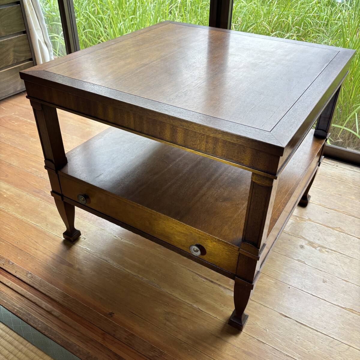 【 DREXEL HERITAGE/ドレクセル ヘリテイジ】 定価23万 トライユン エンド サイドテーブル マホガニー リビング ダイニング 書斎 寝室 拍卖