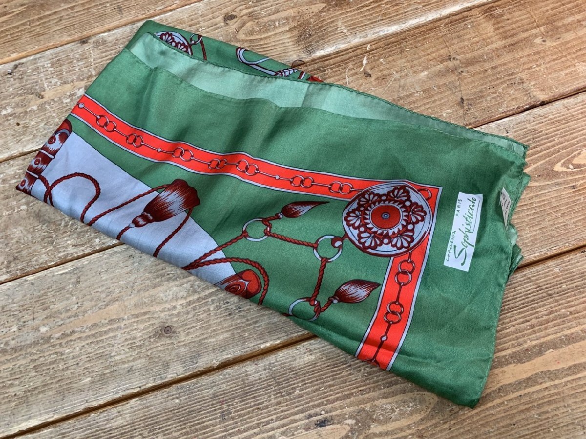 【T5-4955】大判 シルクスカーフ Sophisticato PARIS レディース パリ 約92cm 同梱可【千円市場】拍卖