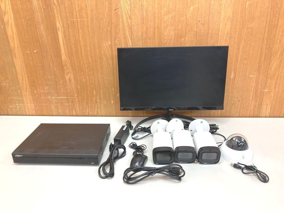 5g080 Dahna ダーファ セキュリティカメラセット ドーム型 防犯カメラ DH-XVR5104H-X-4P HDCVIレコーダー PHILIPSモニター 221E9 拍卖