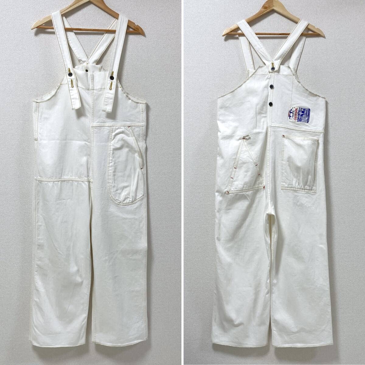 KAPITAL MOTTAINAI DENIM 再構築 リメイク デニム オーバーオール 白 キャピタル サロペット オールインワン つなぎ archive 4040423拍卖