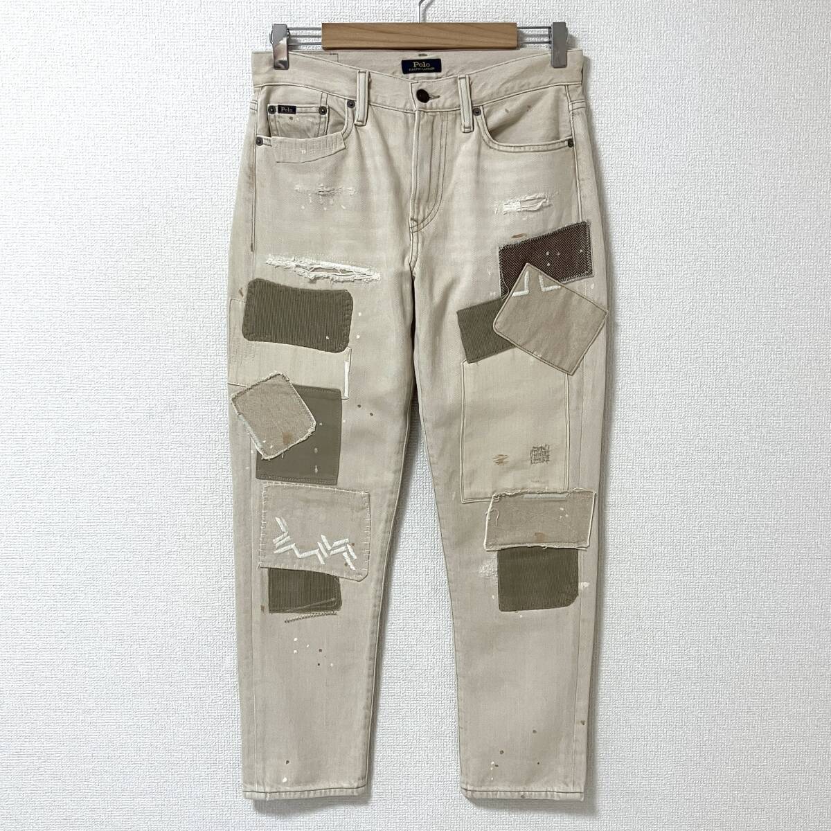 POLO RALPH LAUREN AVERY BOYFRIEND パッチワーク ダメージ加工 ボーイフレンド デニム パンツ W25 ポロ ラルフローレン ジーンズ 5070470拍卖