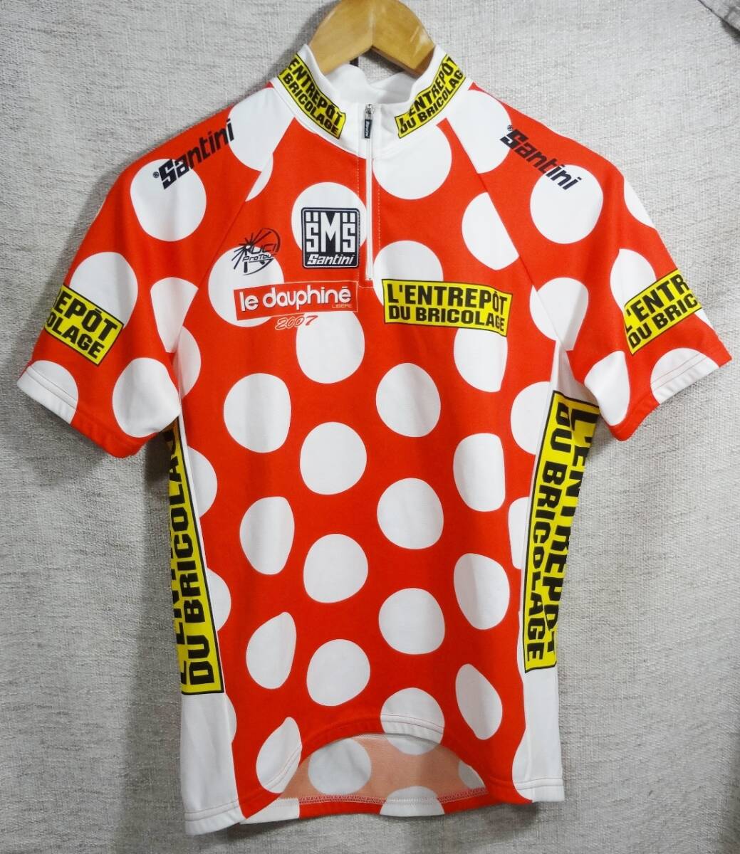【美品 希少 】サンティーニ サイクルジャージ サイズM 赤 水玉 拍卖