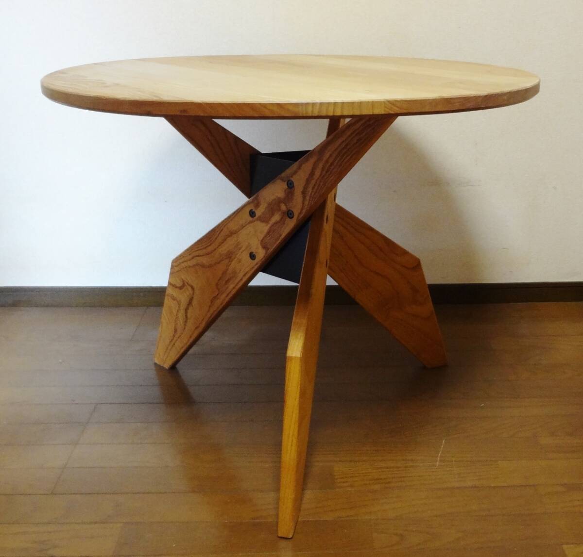 【良品 希少 24万円】AJIM アジム スクリューテーブル 丸テーブル シンプル 北欧 デザイン拍卖