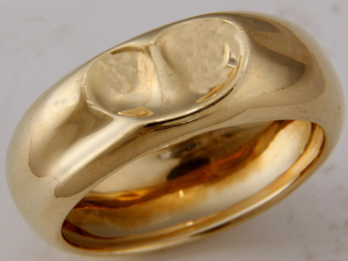 ★☆18K金750ティファニー エルサペレッティ カーブドハートリング指輪10号!MJ-2047拍卖