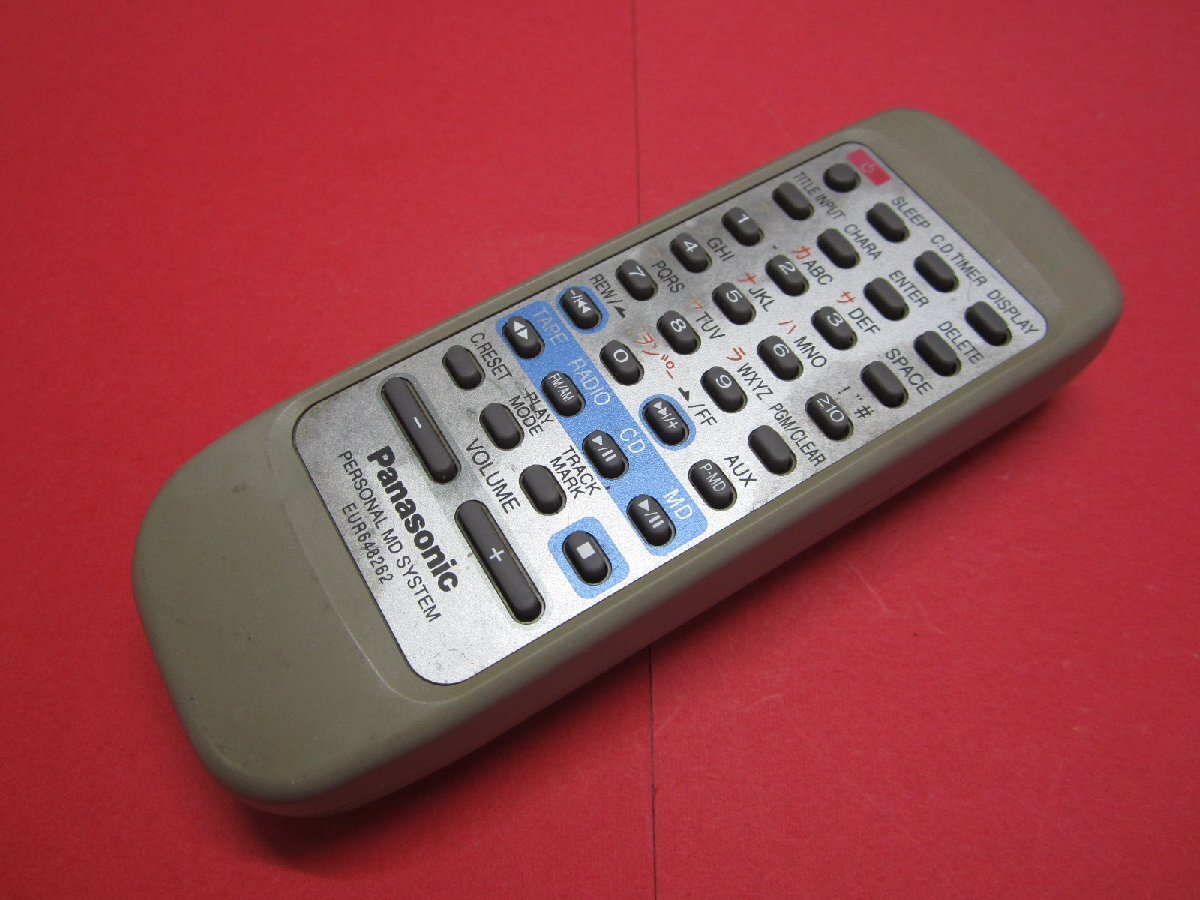 RAA-3■Panasonic パナソニック (RX-MDX77 用) 純正 オーディオリモコン EUR648262 動作保証拍卖