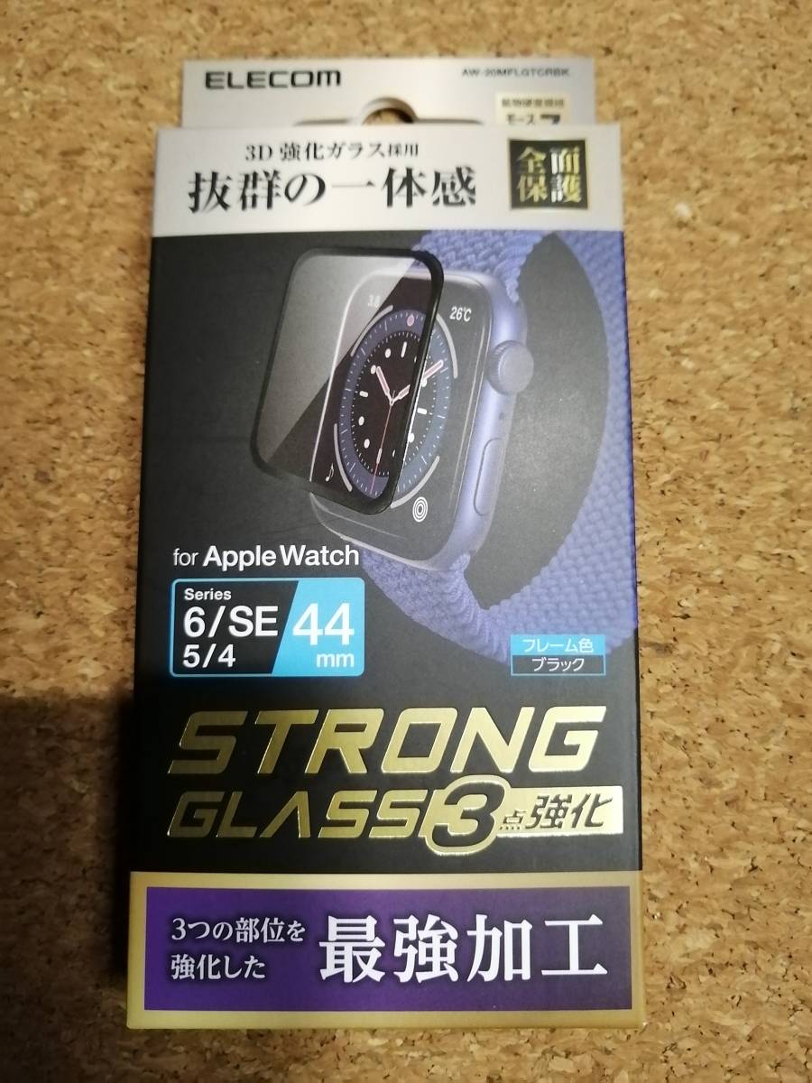 エレコム AppleWatch SE / Series6 44mm フルカバーガラス フィルム 光沢 全強化 ブラック AW-20MFLGTCRBK 4549550206693拍卖
