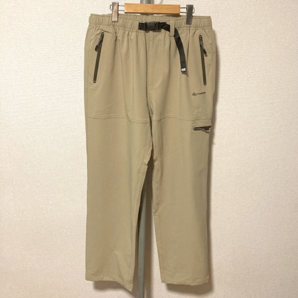 送料込み■ロゴス/LOGOS■状態良好 ポリエステル素材 ストレッチ入り ウエービングベルト パンツ メンズ LLサイズ拍卖