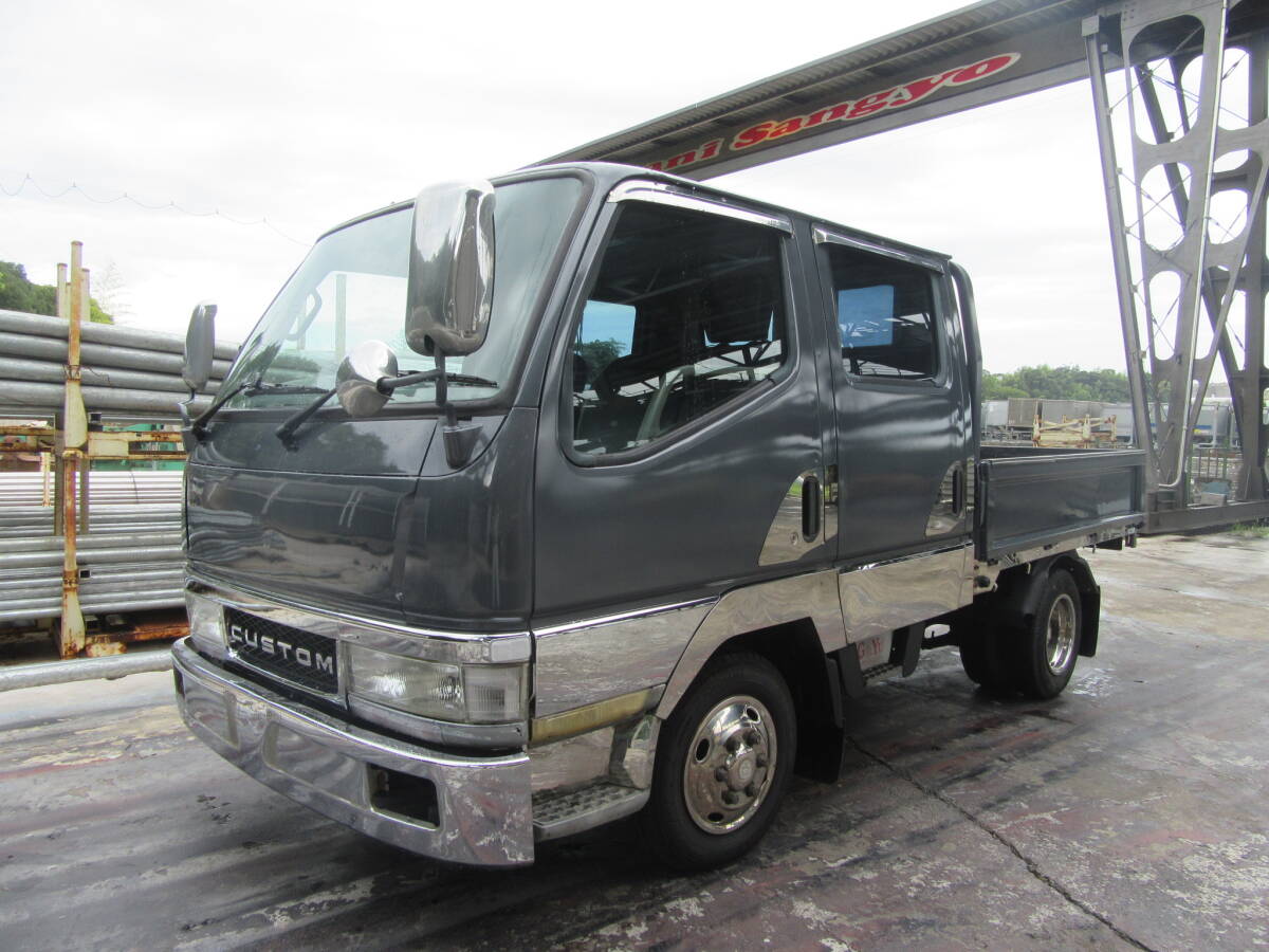 油谷 №5007 H10年 1998年 NEWキャンター ダブルキャブ 1.5tトラック 1トン半 荷台鉄板 6人乗 レトロデコトラ オートマAT 22万㌔ ターボ拍卖