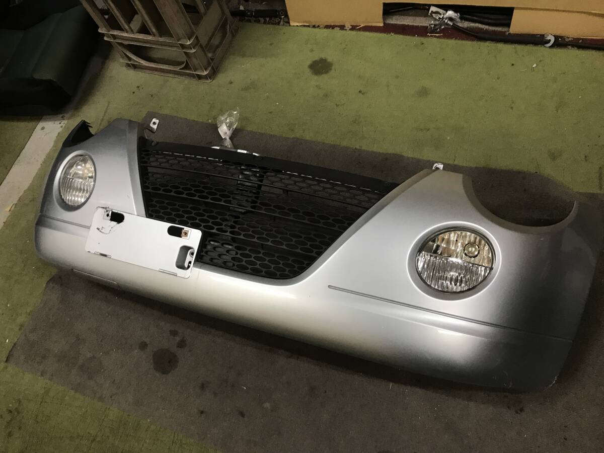 L880Kコペン 純正フロントバンパー シルバー/S28 グリル付拍卖