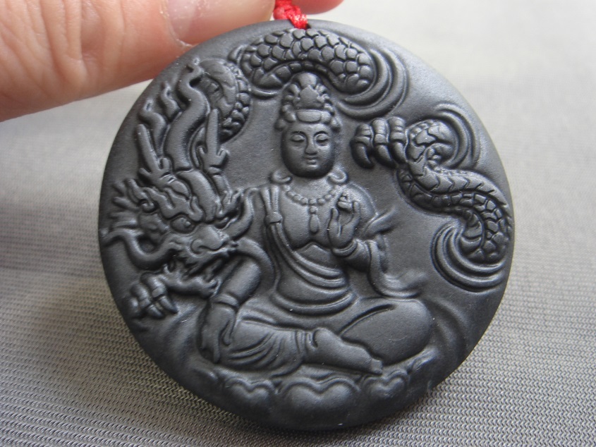 ☆風水,お守り,超希少超貴重、隕石(観音様と龍)最後一品拍卖