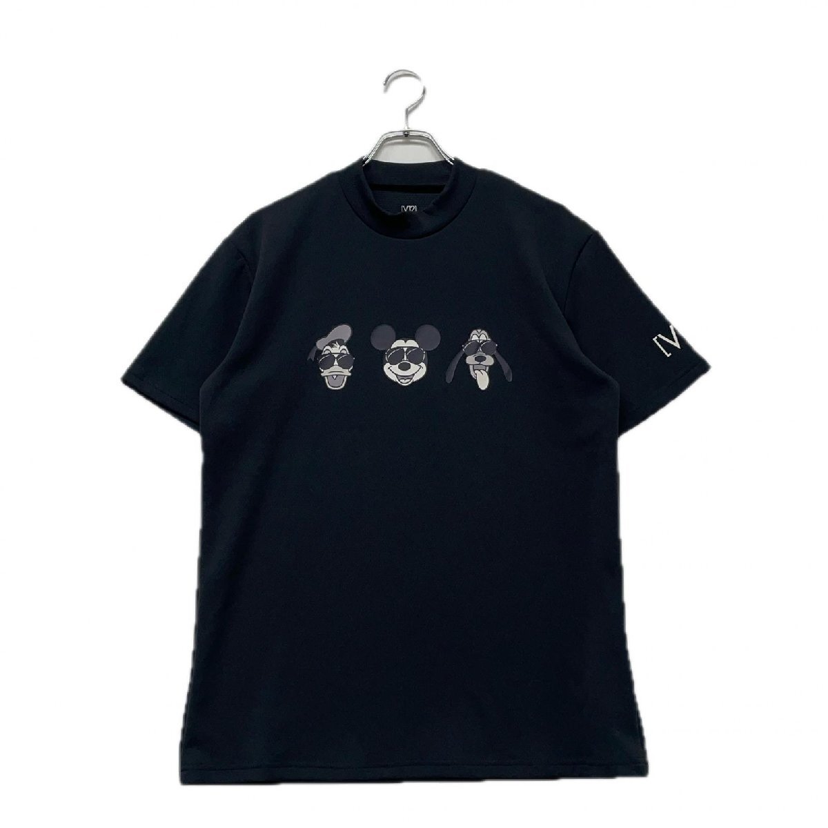 coco 未使用品 ヴィ・トゥエルヴ V12 メンズ 半袖シャツ L ブラック ×LEON コラボ モックネック レターパックプラス発送可 K021651拍卖