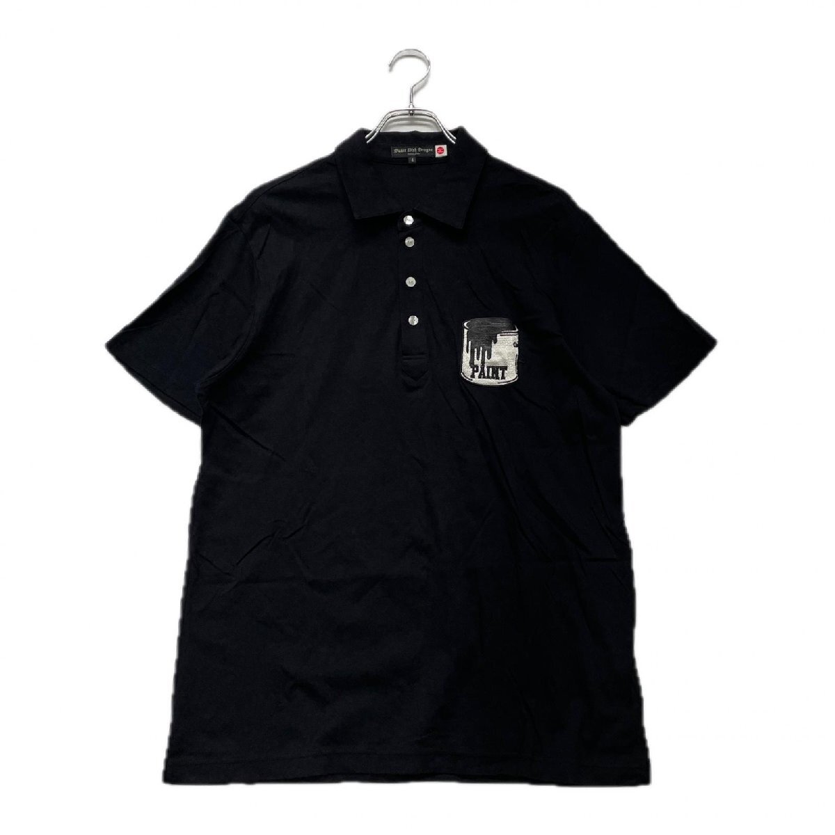 coco 中古 ダンスウィズドラゴン DANCE WITH DRAGON メンズ 半袖ポロシャツ 4(LL) ブラック チビドラ レターパックプラス発送可 K013280拍卖