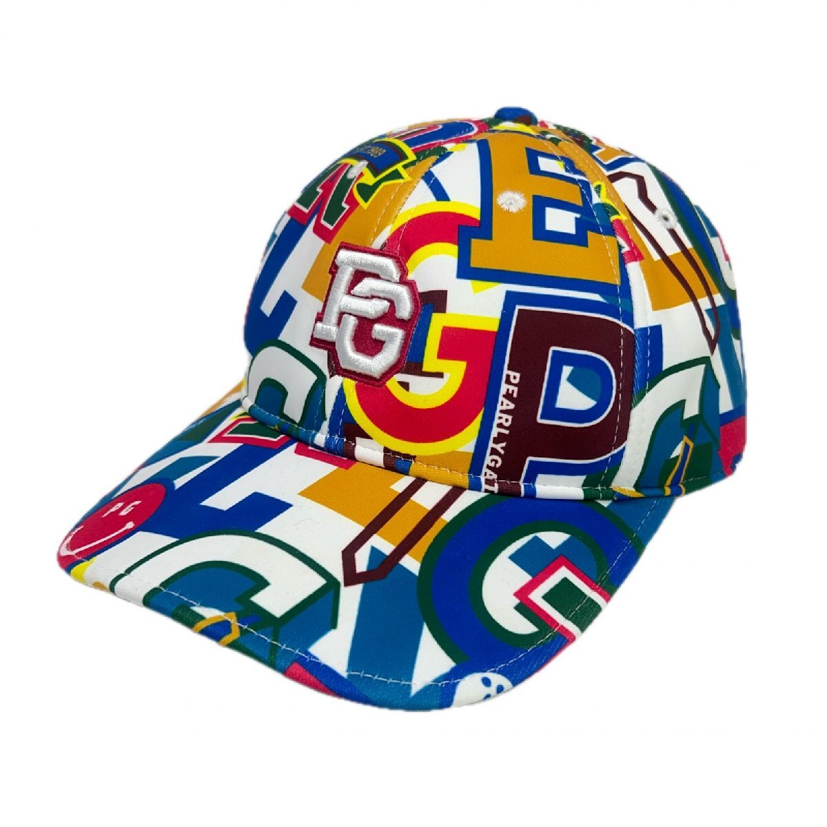coco 中古 パーリーゲイツ PEARLY GATES キャップ フリー マルチカラー カレッジロゴ柄 カラフル レターパックプラス発送可 K021160拍卖