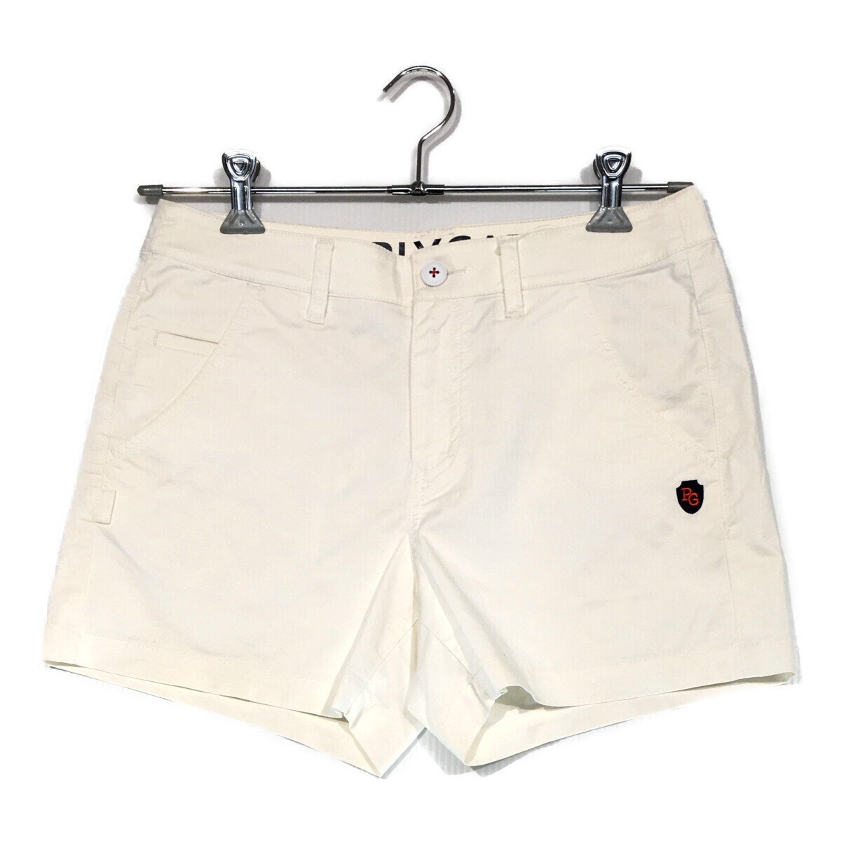 coco 中古【値下げ】 パーリーゲイツ PEARLY GATES レディース ショートパンツ 2(L) 白 春夏 薄手 レターパックプラス発送可 101288拍卖