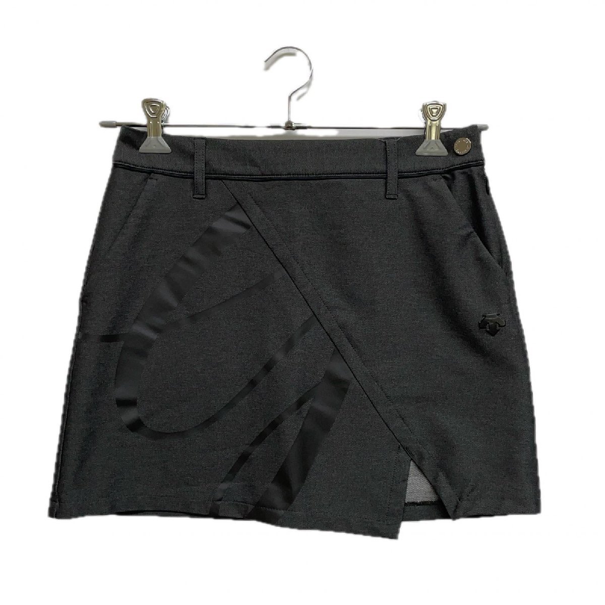 coco 中古 デサントゴルフ DESCENTE レディース スカート M ダークグレー ビッグロゴ 4WAYストレッチ レターパックプラス発送可 K021873拍卖