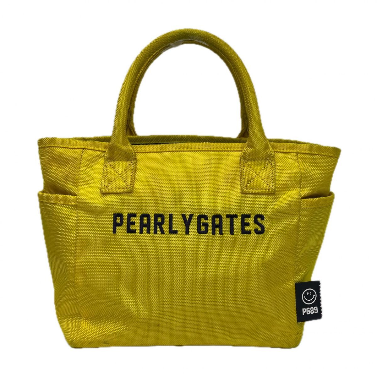 coco 中古 パーリーゲイツ PEARLY GATES カートバッグ イエロー 黄色 ロゴ刺しゅう 定番 レターパックプラス発送可 K021581拍卖