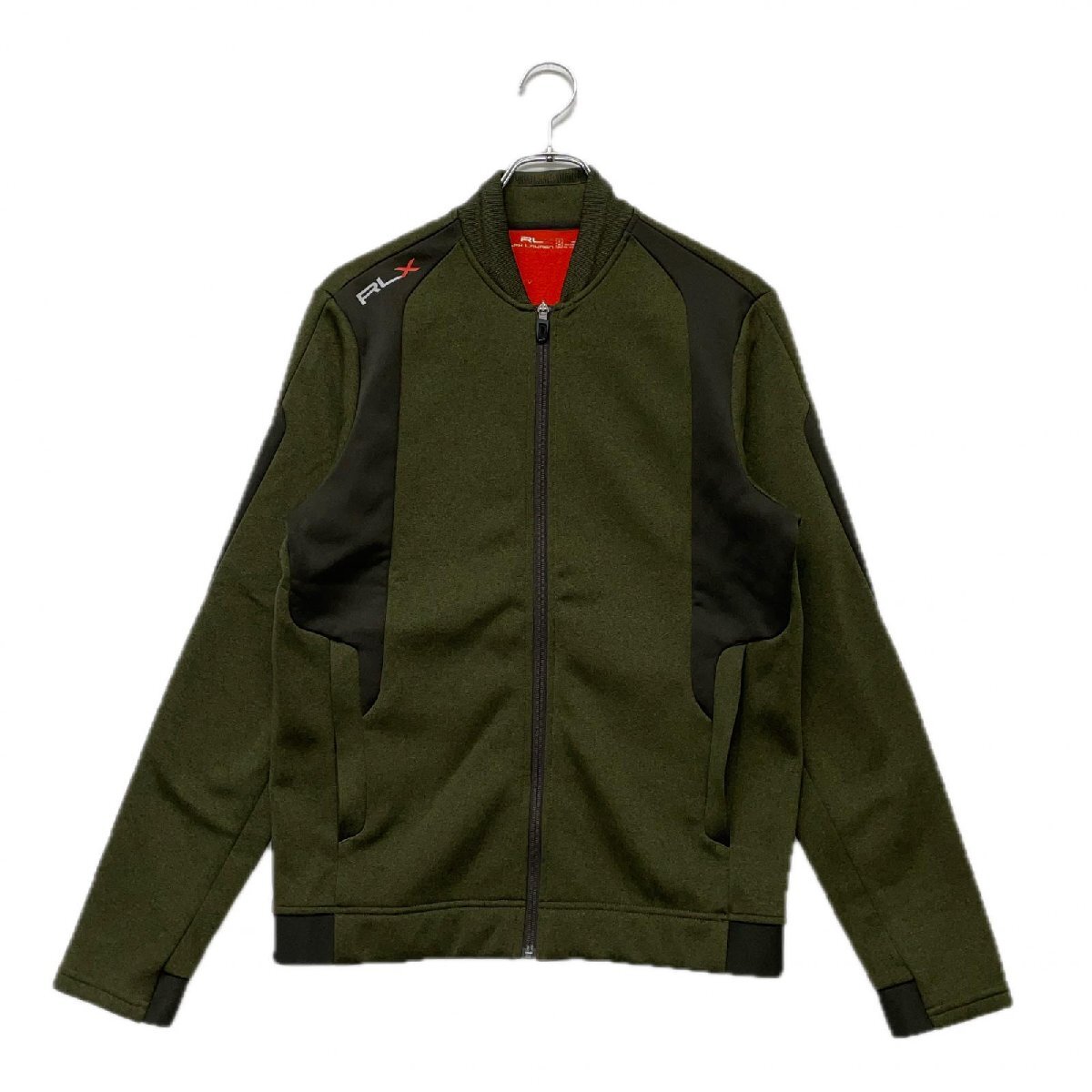 coco 中古 アールエルエックス ラルフローレン RLX RALPH LAUREN メンズ フルジップアウター S オリーブ 裏フリース 防寒 K010901拍卖