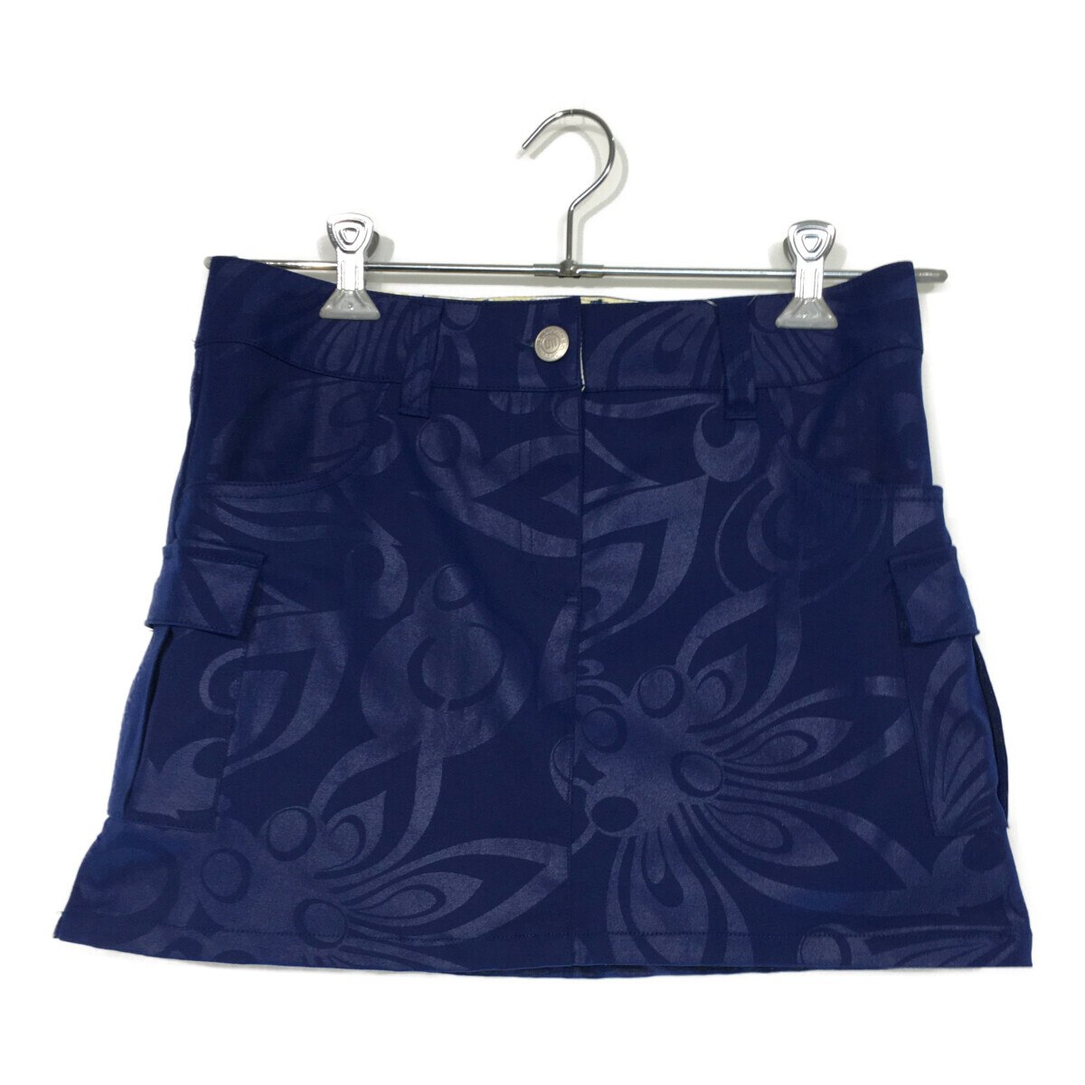coco 中古【値下げ】 ラウドマウス レディース スカート M 紺 ネイビー シャガデリック柄 レターパックプラス発送可 101463拍卖