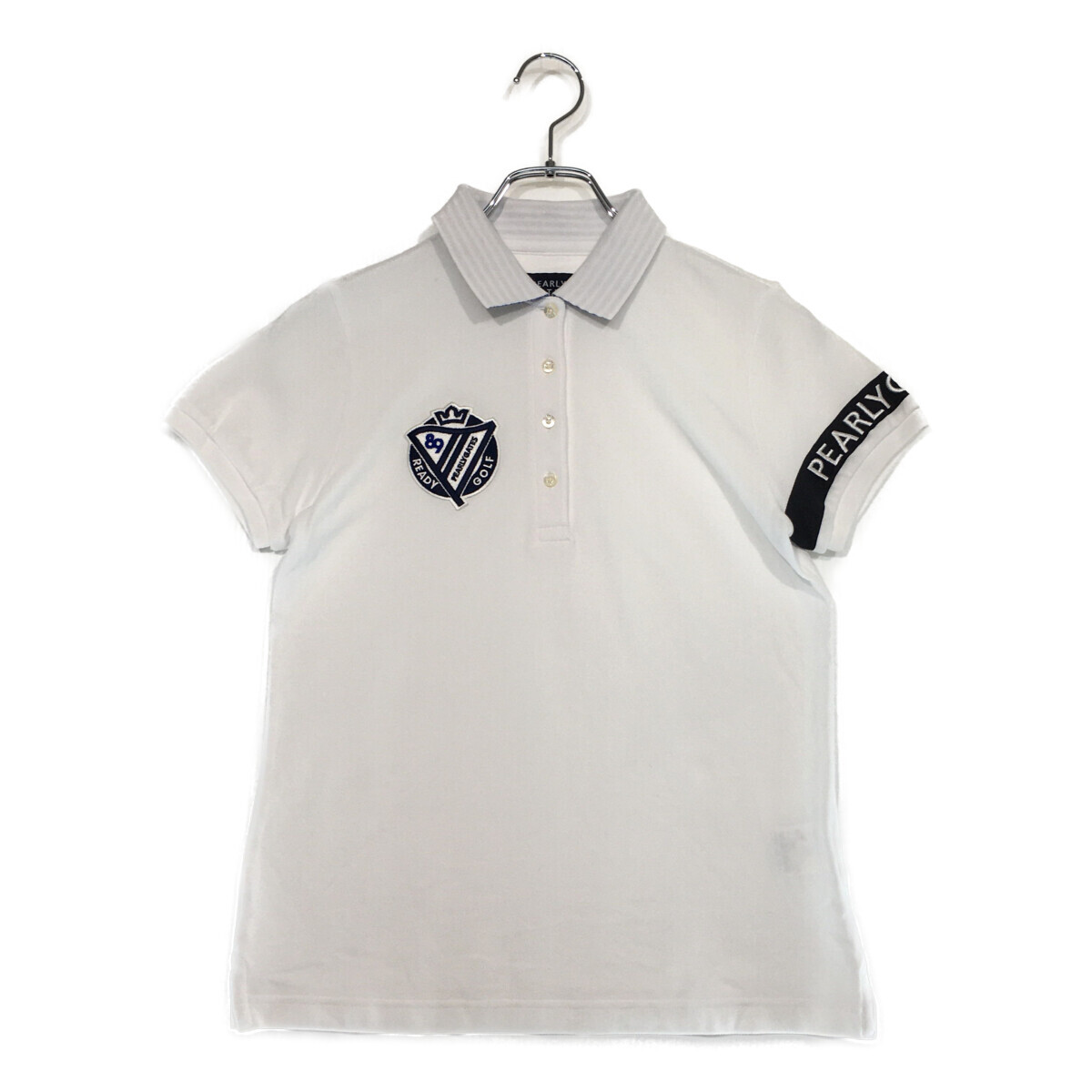coco 中古【値下げ】 パーリーゲイツ PEARLY GATES レディース 半袖ポロシャツ 0(S) 白 ホワイト ネコパケ発送可 102177拍卖