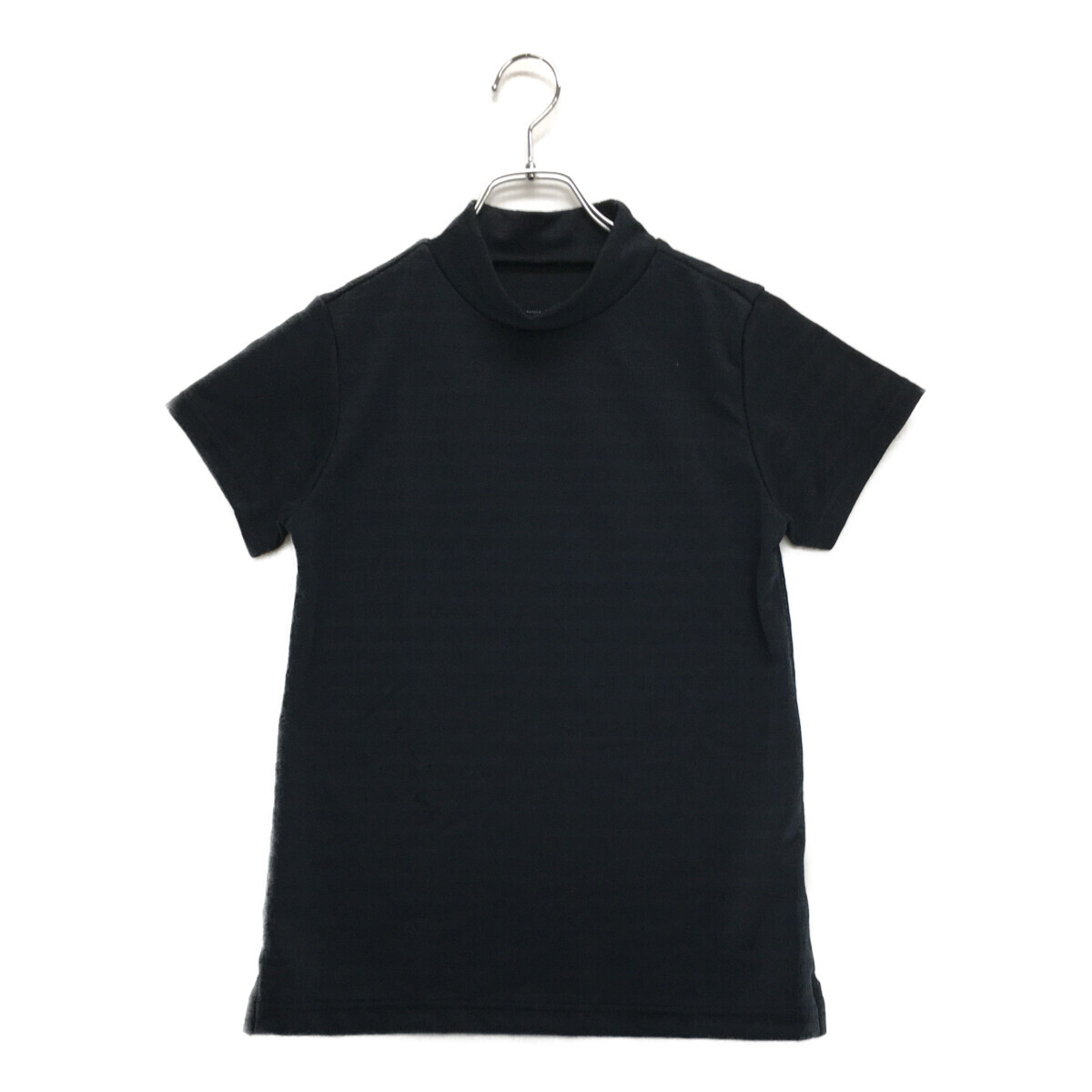 coco 中古【値下げ】 ジャックバニー Jack Bunny!! レディース 半袖シャツ 1(M) 黒 ブラック モックネック ロゴ総柄 ネコパケ発送可 99231拍卖