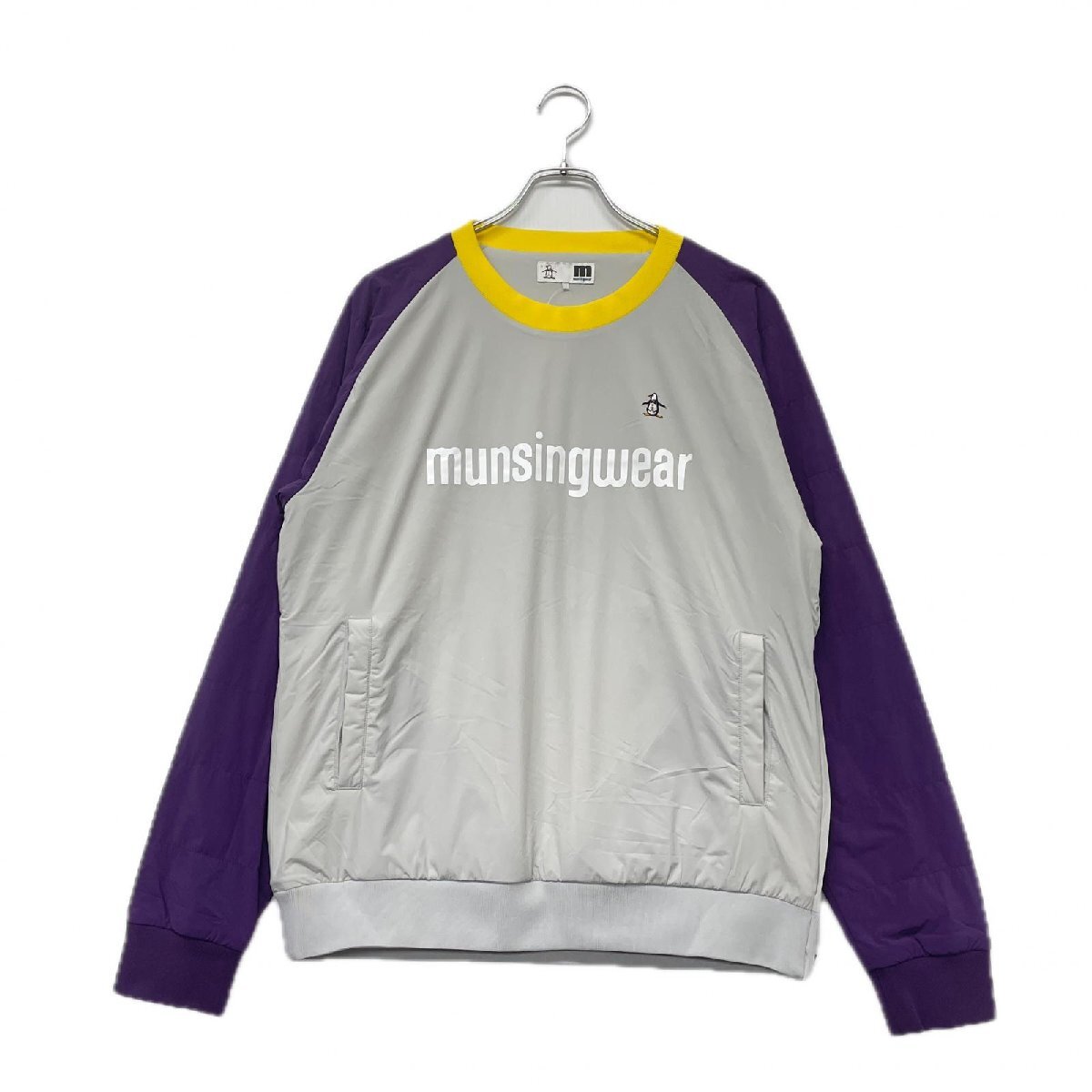 coco 中古 マンシングウェア Munsing wear メンズ スニードジャック L グレー×紫 中綿入り レターパックプラス発送可 120473拍卖
