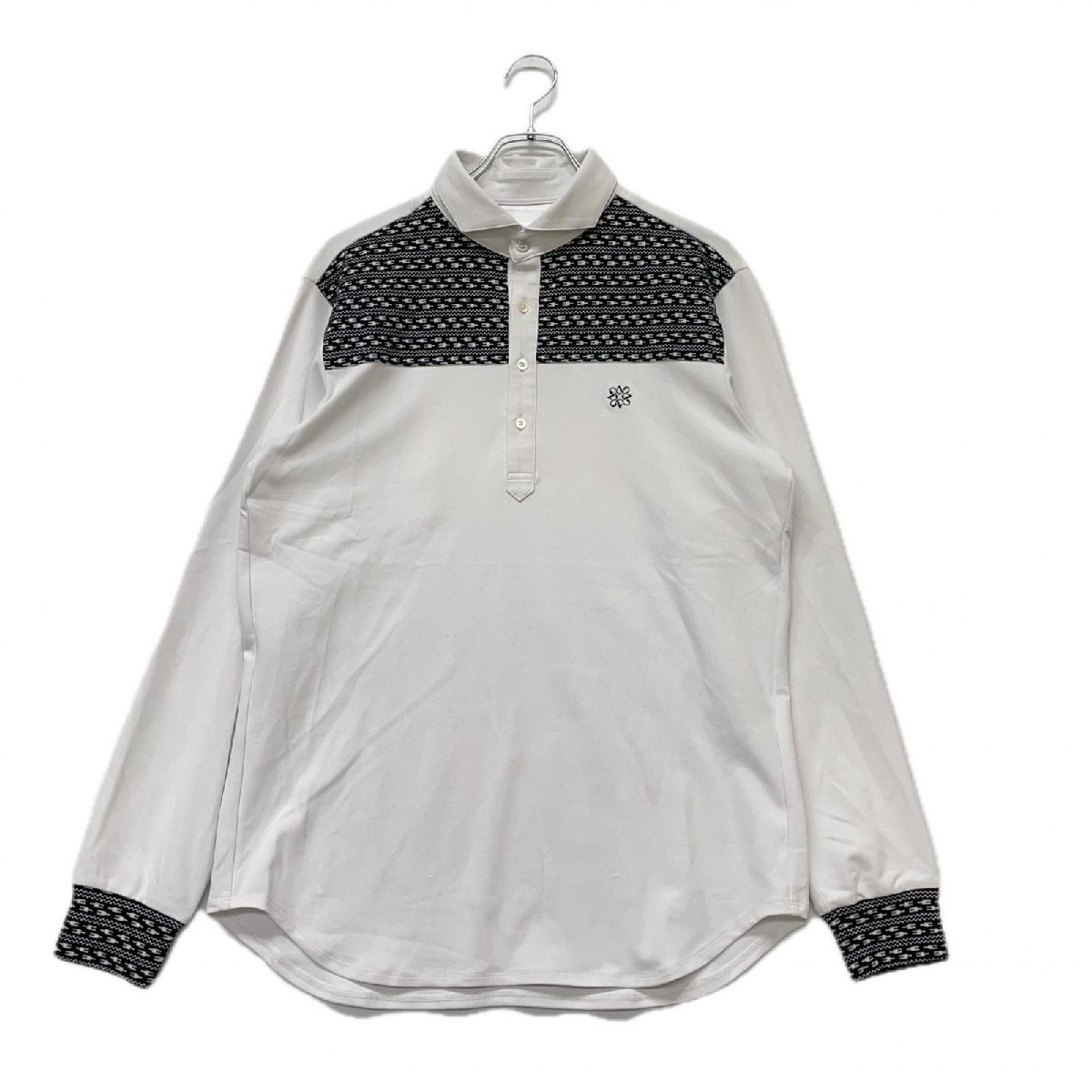 coco 中古 セントアンドリュース StANDREWS メンズ 長袖ポロシャツ L 白系 ホワイト レターパックプラス発送可 120478拍卖