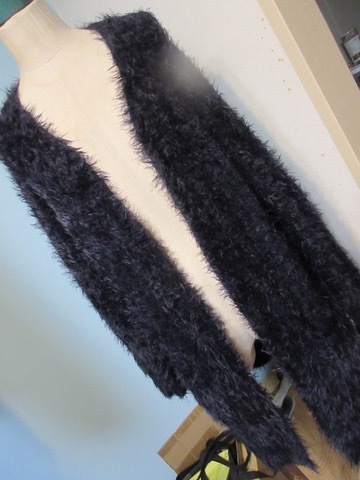 ふわふわトゥルトゥルの肌触り ZARA ザラ ネイビーロングニットカーディガン KNIT WEAR 秋冬 ロングカーデ拍卖